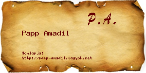 Papp Amadil névjegykártya